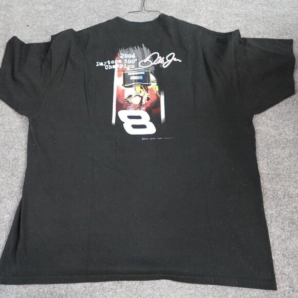Dale Earnhardt Jr T-shirt XL Black Daytona 500 Double Sided Nascar 2004 Vintage - Picture 4 of 6